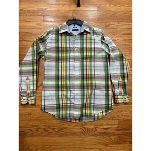 Nautica Mens Long Sleeve Button Up Shirt M %100 Cotton, Comfortable. Used.